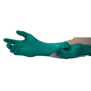 SW S6 Powerform Teal Nitrile Powder-Free EcoTek Biodegradable Disposable Gloves Box 100