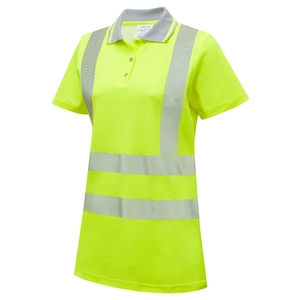 PULSAR LIFE Womens Sustainable Short Sleeved Polo Shirt Yellow