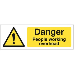 Danger People Working Overhead Safety Sign