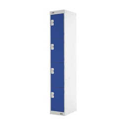 Locker 4 Door Grey, Blue Door 1800 x 300 x 300mm