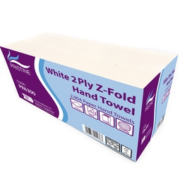 PRISTINE 2 Ply Z Fold Hand Towel White (Case 2,970)