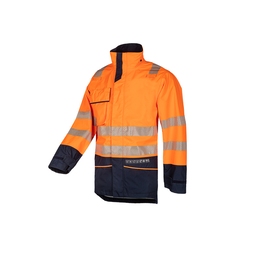 Sioen Talsi High Visibility Rain ARC Jacket Orange/Navy