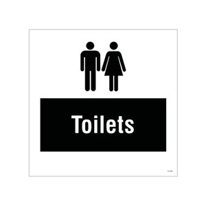 Toilets Site Saver Sign Safety Sign 4MM Fluted Polypropylene