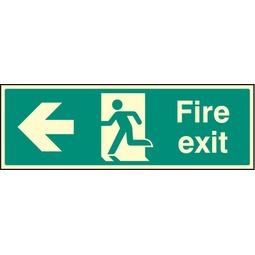 Fire Exit Left Photo  - Rigid Sign