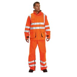 KeepSAFE XT High-Visibility Rail Breathable Storm Jacket Orange