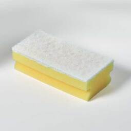 Colour Coded Soft Foam Backed Scourers - Yellow