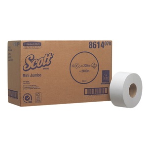 8614 Scott Essential Jumbo Roll Toilet Tissue Case 12 Rolls