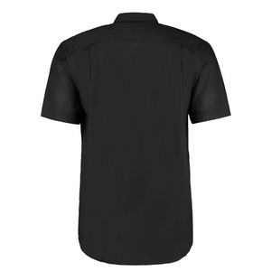 Kustom Kit Mens Short Sleeved Workwear Oxford Shirt Black