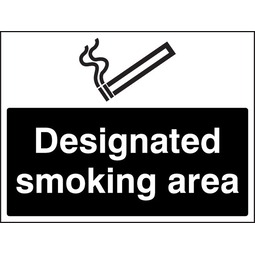 Designated Smoking Area  - Rigid Plastic Sign