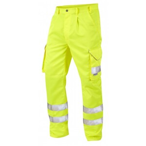 Leo Bideford High-Visibility Cargo Trouser - Yellow - Reg Leg