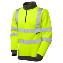 Leo Byrnsworthy 1/4 Zip High-Visibility Sweatshirt Yellow