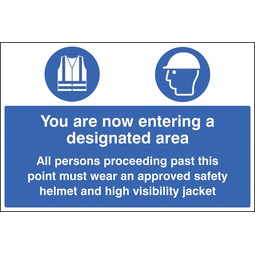 You are Now Entering a Designated Area Aluminium Sign