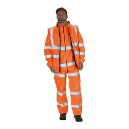 KeepSAFE High Visibility Reversible Fleece Lined Bodywarmer Orange