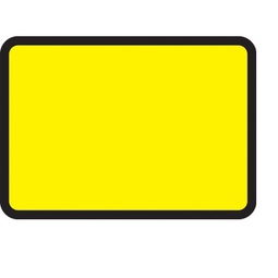 Blank Vinyl Road Sign Plate 105x75CM Yellow