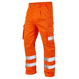Leo Bideford High-Visibility Cargo Trouser Long Leg Orange