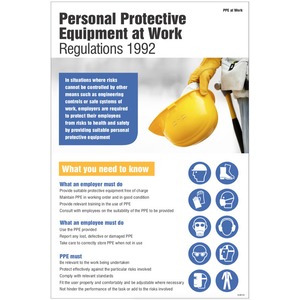 PPE at Work Regulations  - Rigid Plastic Sign