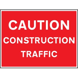 Caution Construction Traffic Non Reflective Site Traffic Sign